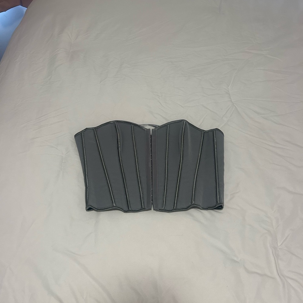 Gray corset top